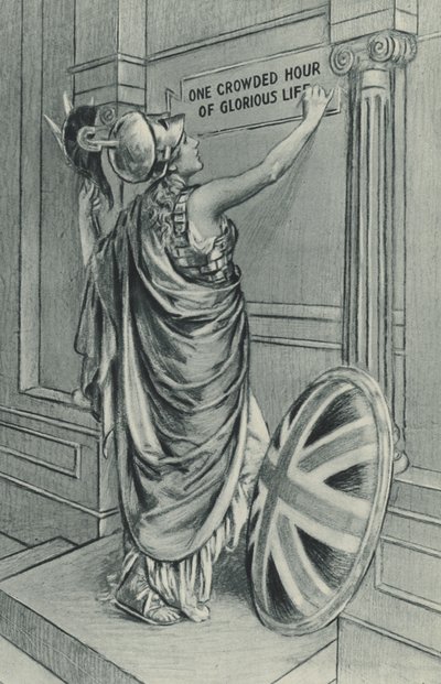 The Call of Britannia - One Crowded Hour of Glorious Life (litho) de Bernard (after) Partridge