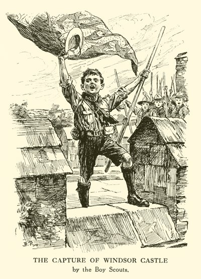 A Captura do Castelo de Windsor (gravura) de Bernard (after) Partridge