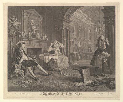Casamento A-la-Mode, Placa II, abril de 1745. de Bernard Baron