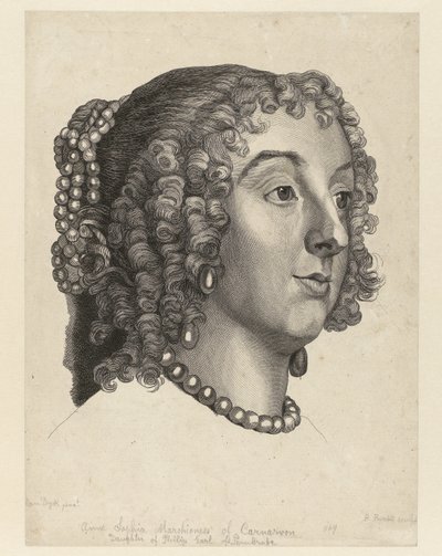 Retrato de Anna Sophia de Carnarvon de Bernard Baron