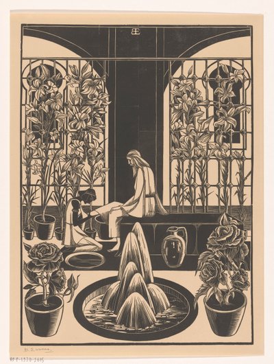 Lavagem dos pés de Bernard Essers (signed by artist)