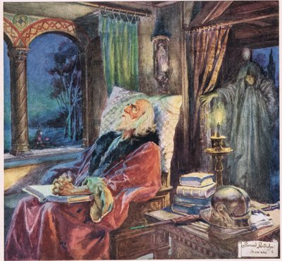 Como era melhor juventude, ilustração do "Rabino Ben Ezra" de Robert Browning (cor litho) de Bernard John Partridge