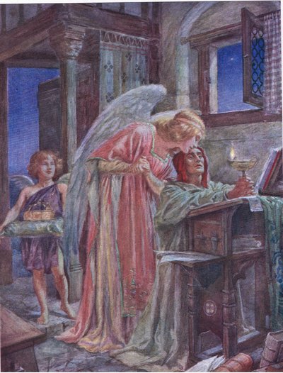 Mas todo o mundo é grosseiro, ilustração do "Rabino Ben Ezra" de Robert Browning (cor litho) de Bernard John Partridge