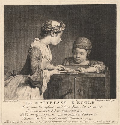 A professora da escola de Bernard Lépicié after Jean Siméon Chardin