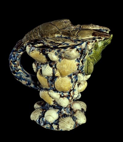 Água-marinha rústica com decoração cerâmica de conchas. Realizado por Bernard Palissy (1510-1589) 1565 Paris, Musee du Louvre de Bernard Palissy