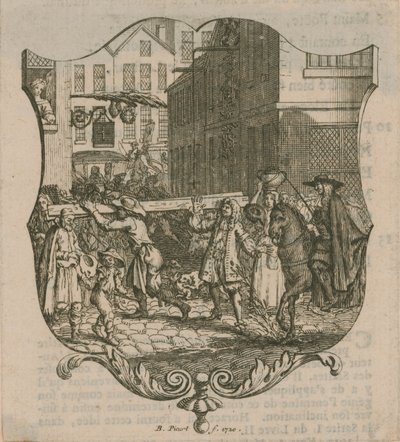 Uma cena de Londres, datada de 1720 de Bernard Picart