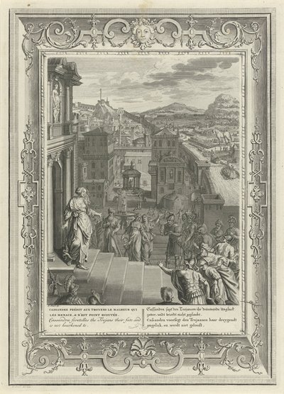 Cassandra prevê a queda de Tróia, 1731 de Bernard Picart