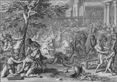Festa tem a honra do sol, o dia do grande Ramy, 1723. de Bernard Picart