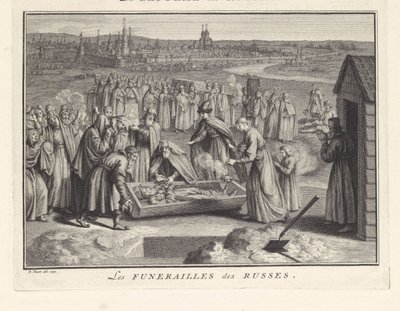 Funeral na Rússia, 1732 de Bernard Picart