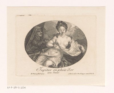 Júpiter como Danaë
Júpiter em chuva dourada com Danaë (título sobre o objecto) de Bernard Picart