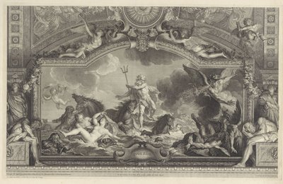 Netuno acalma as ondas Quos Ego (título no objeto) de Bernard Picart