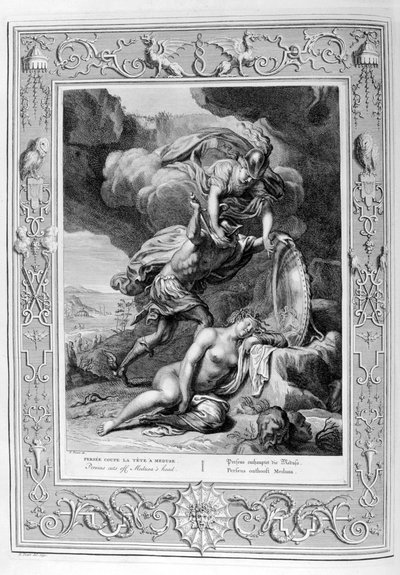 Perseu corta a cabeça de Medusas, 1733 de Bernard Picart