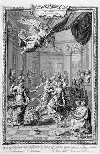 Elogios aos acadêmicos da Academia Real de Ciências ... 1728 de Bernard Picart
