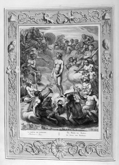 Caixa de Pandora, 1730 de Bernard Picart