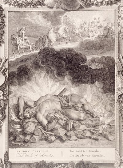 A morte de Hércules, 1731 de Bernard Picart