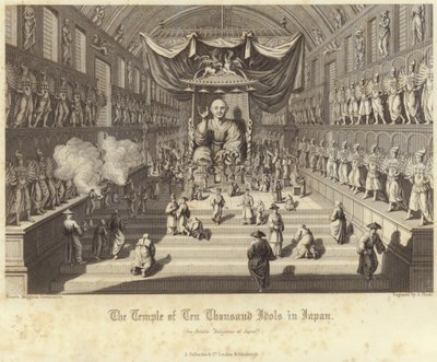 O Templo dos Dez Mil Ídolos no Japão de Bernard Picart