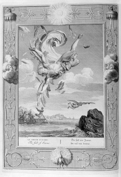 A queda de Ícaro, 1733 de Bernard Picart