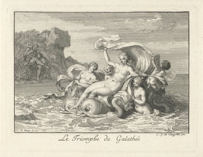 Triomf van Galatea O Triunfo de Galathea (título no objeto) de Bernard Picart