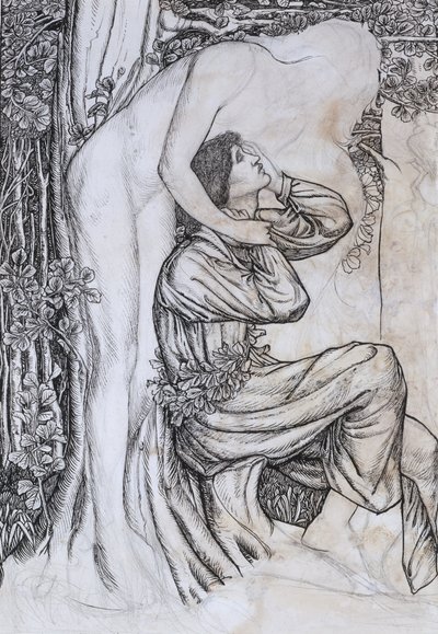 Phyllis e Demophoon, ilustração para "Phantastes de Bernard Sleigh