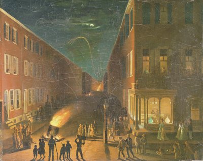 Fogueira da noite da eleição, 1864 de Bernard Uhle