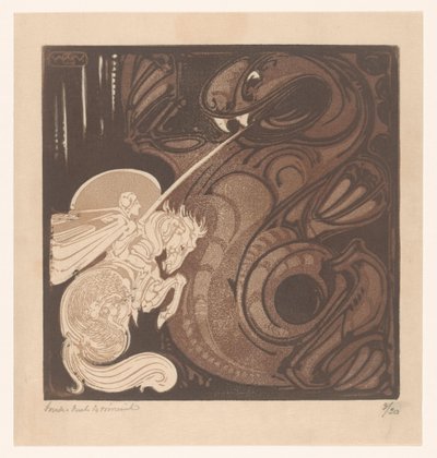 St. Joris (título original) de Bernard Willem Wierink (signed by artist)