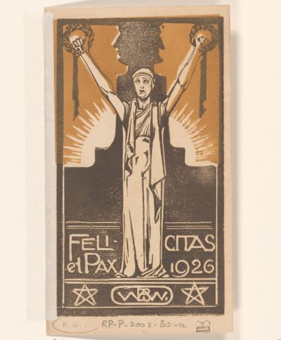 Felicidade e Paz 1926 (título original no objeto) de Bernard Willem Wierink