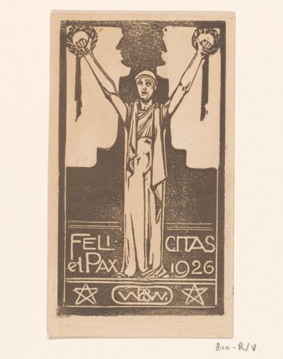 Felicidade e Paz 1926 (título original no objeto) de Bernard Willem Wierink