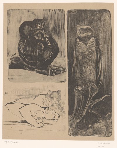 Vaso, leoas e um abutre de Bernard Willem Wierink
