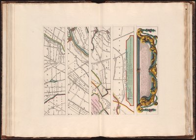 Novo mapa do Lande van Utrecht de acordo com a ordem de d&39;Ed. Mog. Heeren Staten ... para medir e mapear, por Bernard du Roy, engenheiro; G. Hoet del. enfeites. ; Esculturas de T. Doesburgh de Bernard de Roĳ