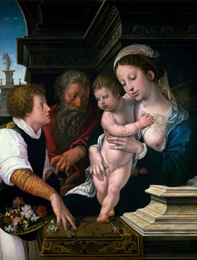 "La Sainte famille" Pintura de Bernard van Orley (Barend, Barent, Bernaert de Bruxelas de Bernard van Orley