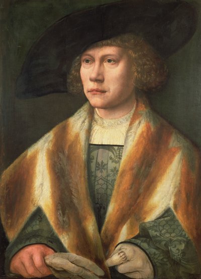 Retrato de um jovem, possivelmente um auto-retrato, c.1520 (painel) de Bernard van Orley