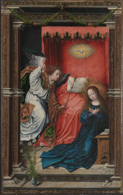 A Anunciação, c.1518 (óleo sobre painel) de Bernard van Orley
