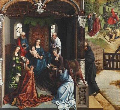 Virgem e Menino adorado por São Martin, 1514. de Bernard van Orley