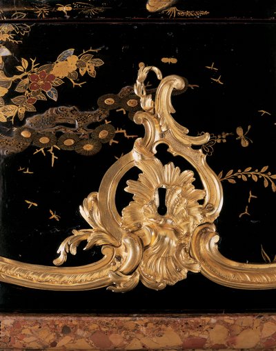 Cômoda, c.1745 (laca japonesa montada em ormolu e madeira ebonizada) de Bernard van Risenburgh II