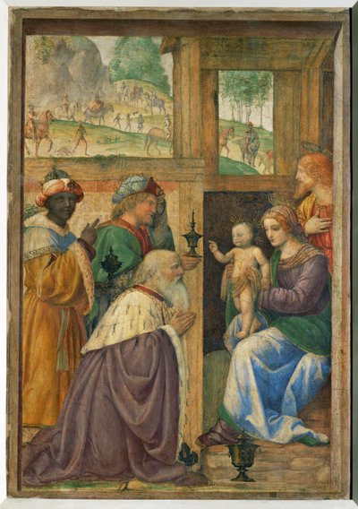 Adoration des rois - Adoração dos Reis ... de Bernardino (attr. to) Luini