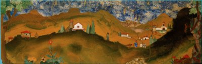 paisagem toscana de Bernardino Barbatelli