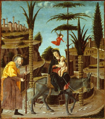 A Fuga para o Egito, c. 1485. de Bernardino Butinone