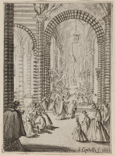 Interior de uma Igreja de Bernardino Capitelli