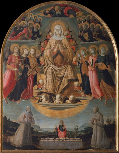 Assunção da Virgem (pintura sobre madeira) de Bernardino Fungai