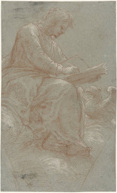 São João escrevendo nas nuvens de Bernardino Lanino (possibly)