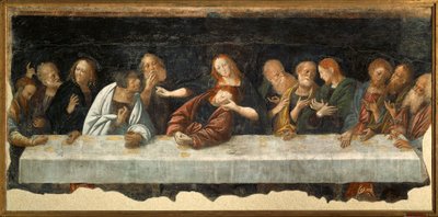 Itália, Vercelli, Última Ceia de pintura de Bernardino Lanino