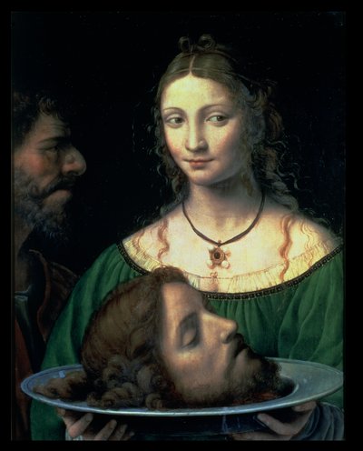 Salomé com a cabeça de João Baptista, c.1525-30 (painel) de Bernardino Luini
