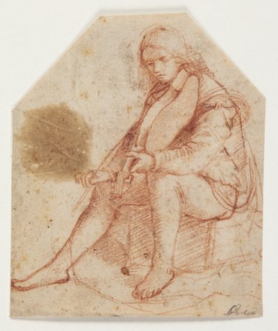 Jovens sentados com viola de Bernardino Luini