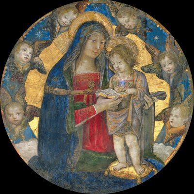 Madonna e Criança com Querubins, 1492-1495. de Bernardino Pinturicchio