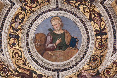 São Marcos, detalhe de Os Quatro Evangelistas (fresco de Bernardino di Betto Pinturicchio