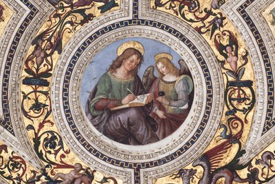 São Mateus, detalhe de Os Quatro Evangelistas (fresco de Bernardino di Betto Pinturicchio