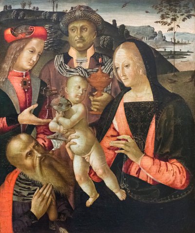 Adoração dos Magos (tempera no painel) de Bernardino di Mariotto