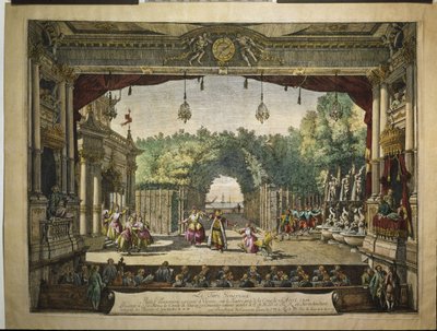 Balé O Turco Generoso no Burgtheater de Viena, 1758 de Bernardo Bellotto