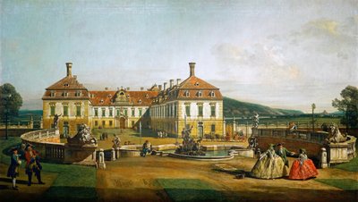 O palácio imperial Schloßhof, Ehrenhofseite de Bernardo Bellotto
