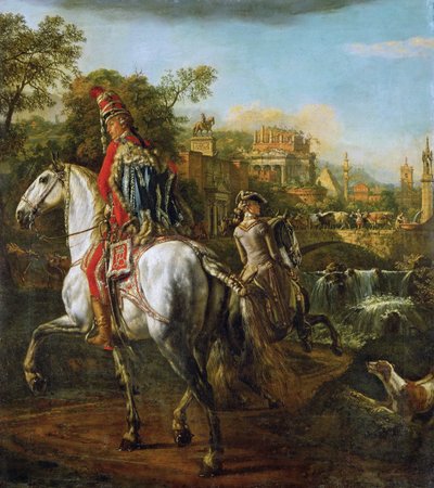 Retrato equestre de um oficial hussardo de Bernardo Bellotto